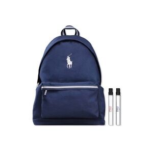 Polo by Ralph Lauren Navy Canvas Backpack with White Logo